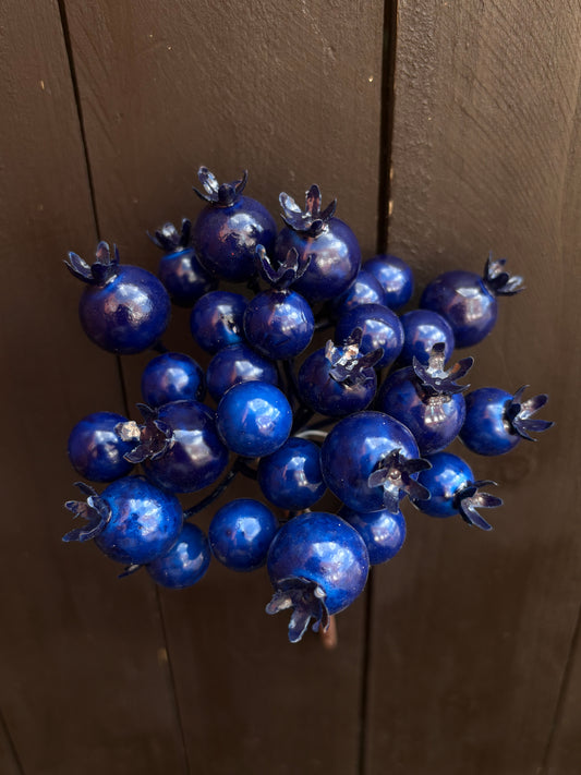 15cm ROSEHIP BUNCH PICK NAVY
