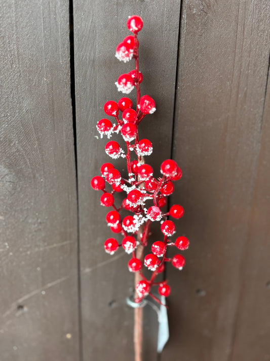 36cm RED BERRY FROST PICK
