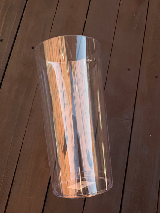 24cm CLEAR ACRYLIC CONICAL VASE