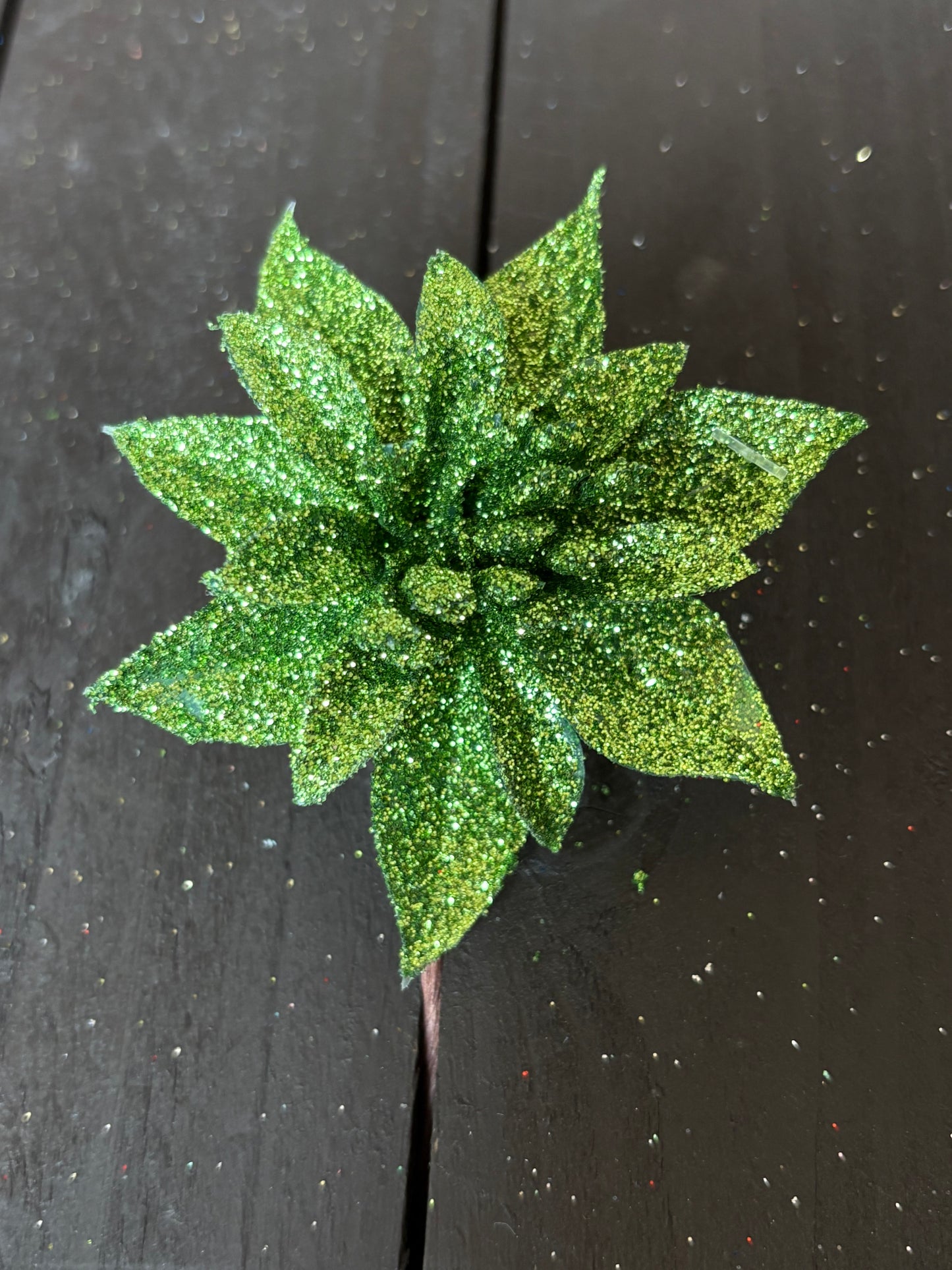 BAG 12cm SINGLE POINSETTIA x 12pcs GREEN