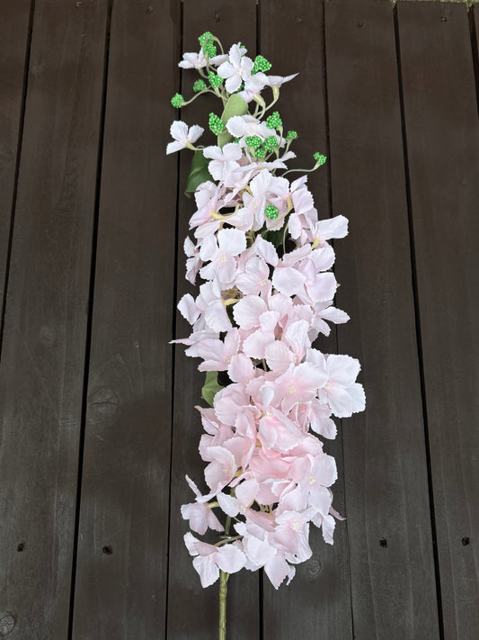 108cm LARGE TRAILING HYDRANGEA BRANCH PINK