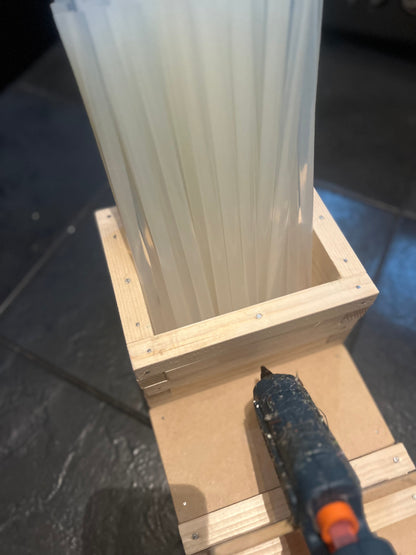 GLUE GUN / GLUE STICKS WOODEN HOLDER