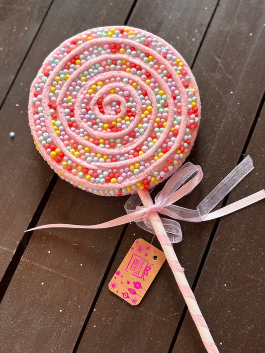 44cm LARGE PASTEL CANDY LOLLIPOP PINK
