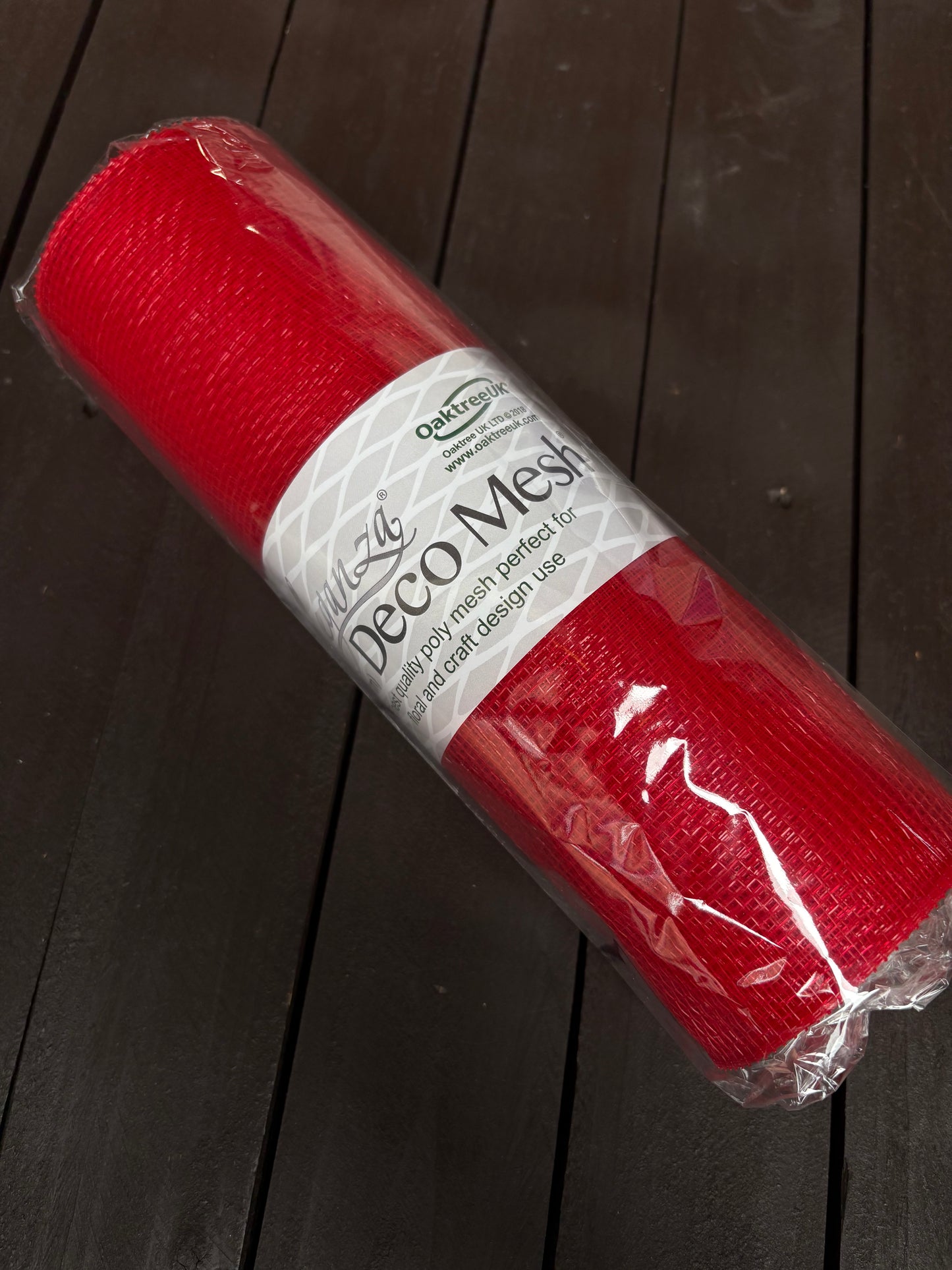 PLAIN DECOMESH RED 25cm x 9.1m (10 yards)
