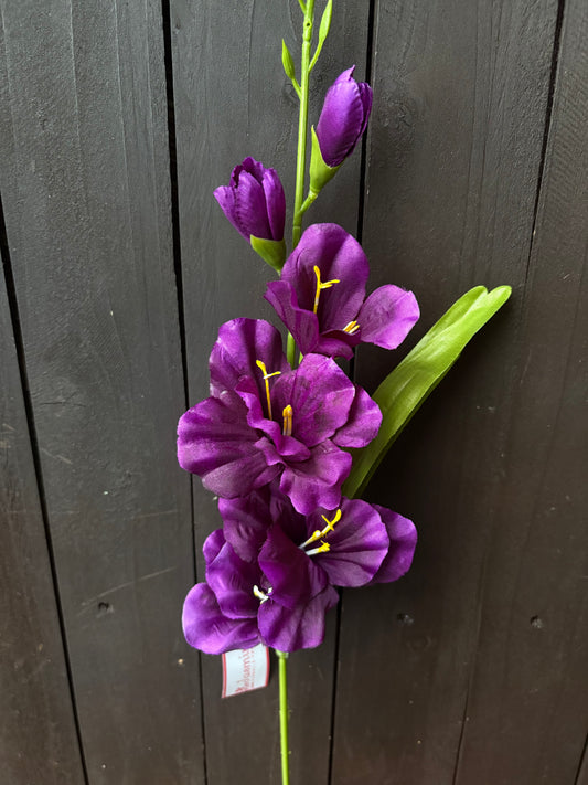 60cm GLADIOLUS SPRAY PURPLE