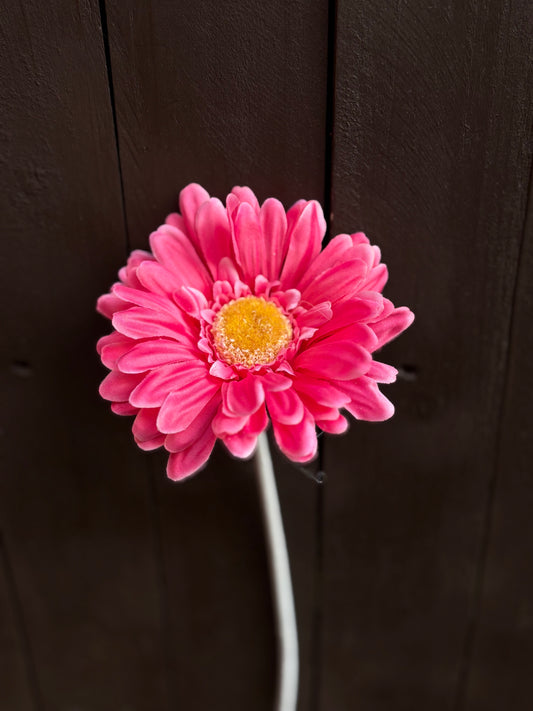 53cm SINGLE GERBERA STEM HOT PINK