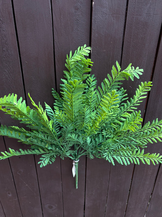 45cm FERN BUSH DARK GREEN