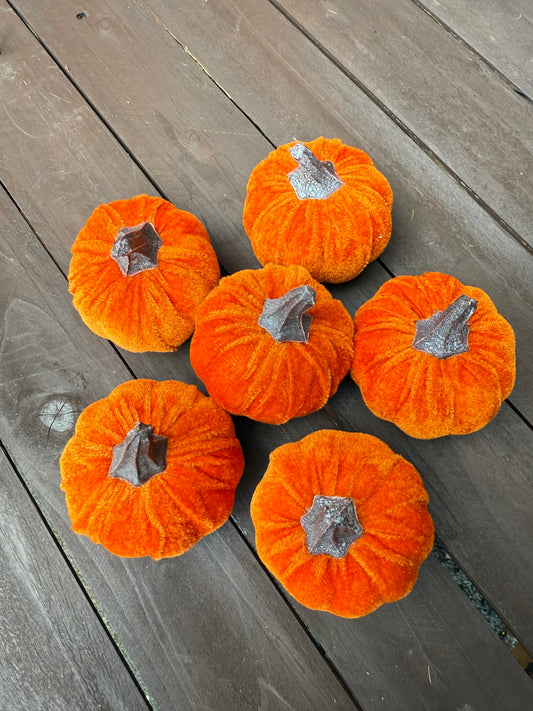 PK6 MEDIUM VELVET PUMPKIN BAG DARK ORANGE