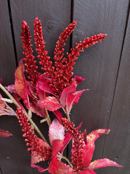 93cm SPARKLE ASTILBE FOLIAGE STEM RED