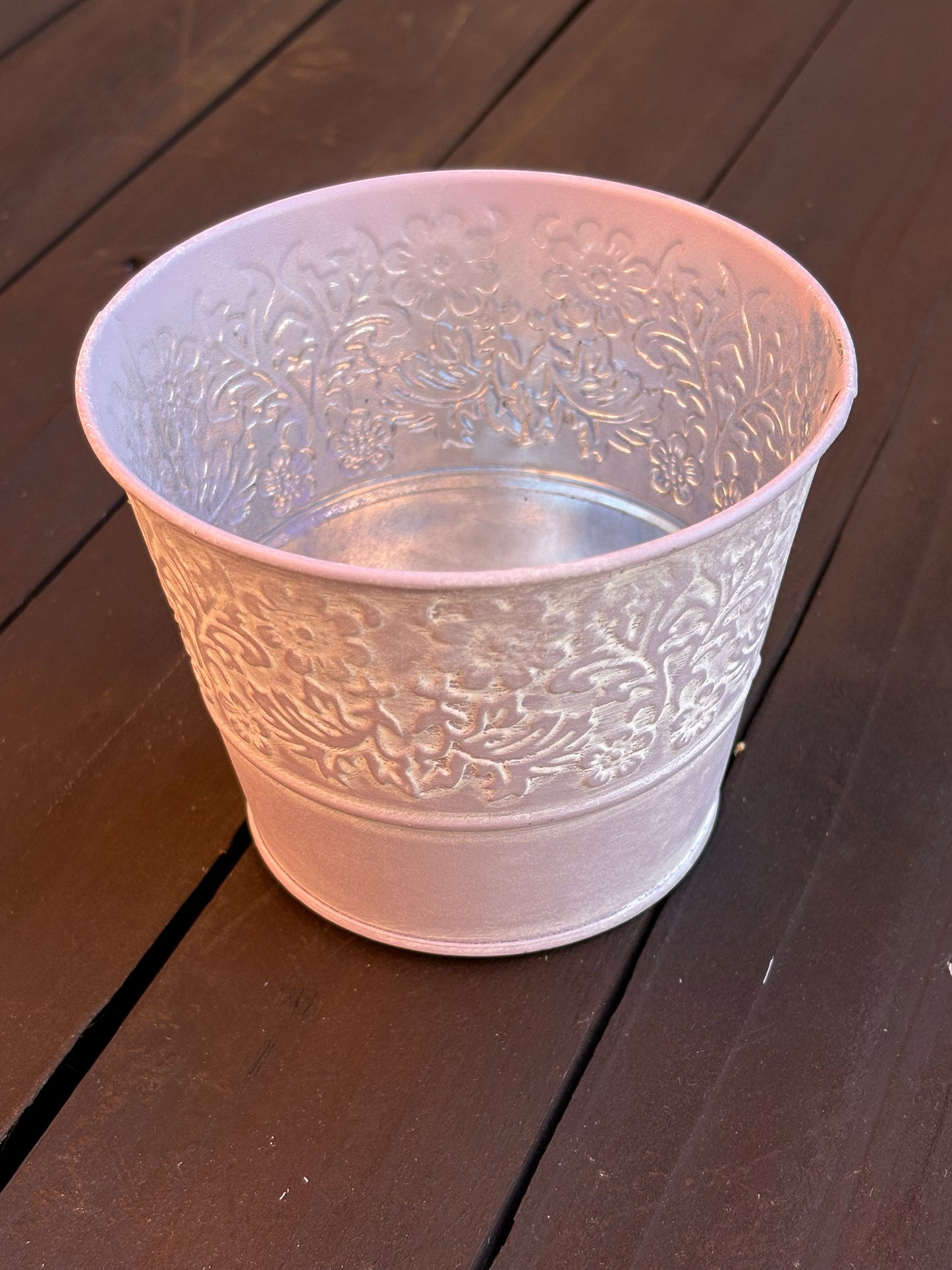 11.5cm METAL POT PASTEL LILAC