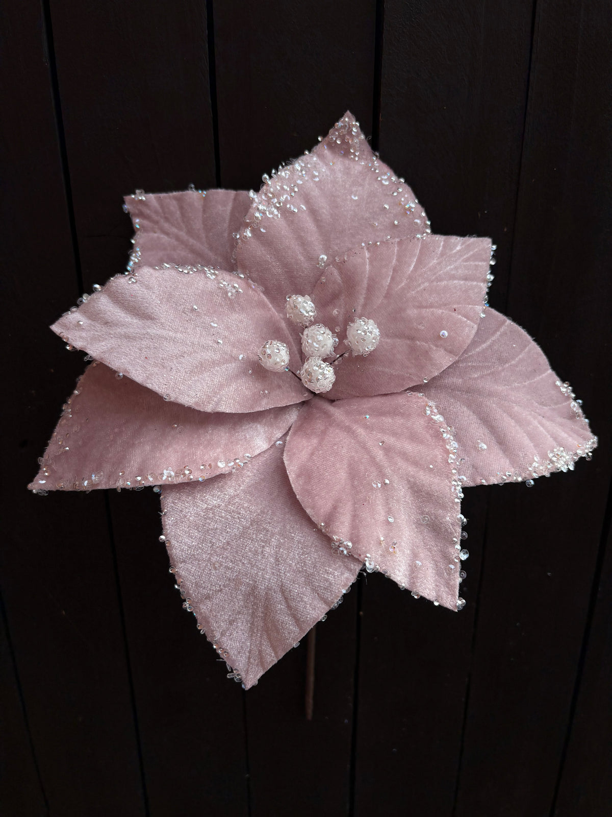 29cm PEARL EDGE POINSETTIA PINK