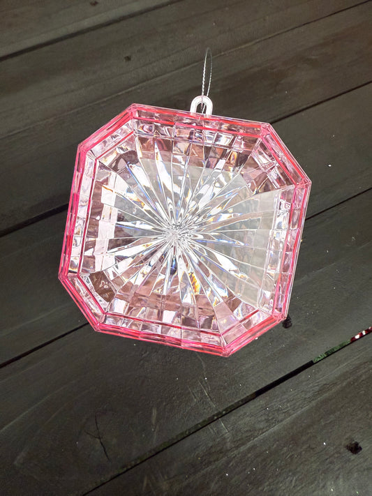 SQUARE JEWEL 4.5" X 4.75" X 2" LIGHT PINK