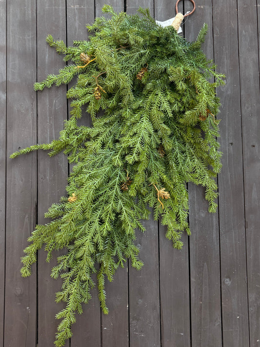 90cm REAL TOUCH DOUGLAS FIR TEARDROP SWAG