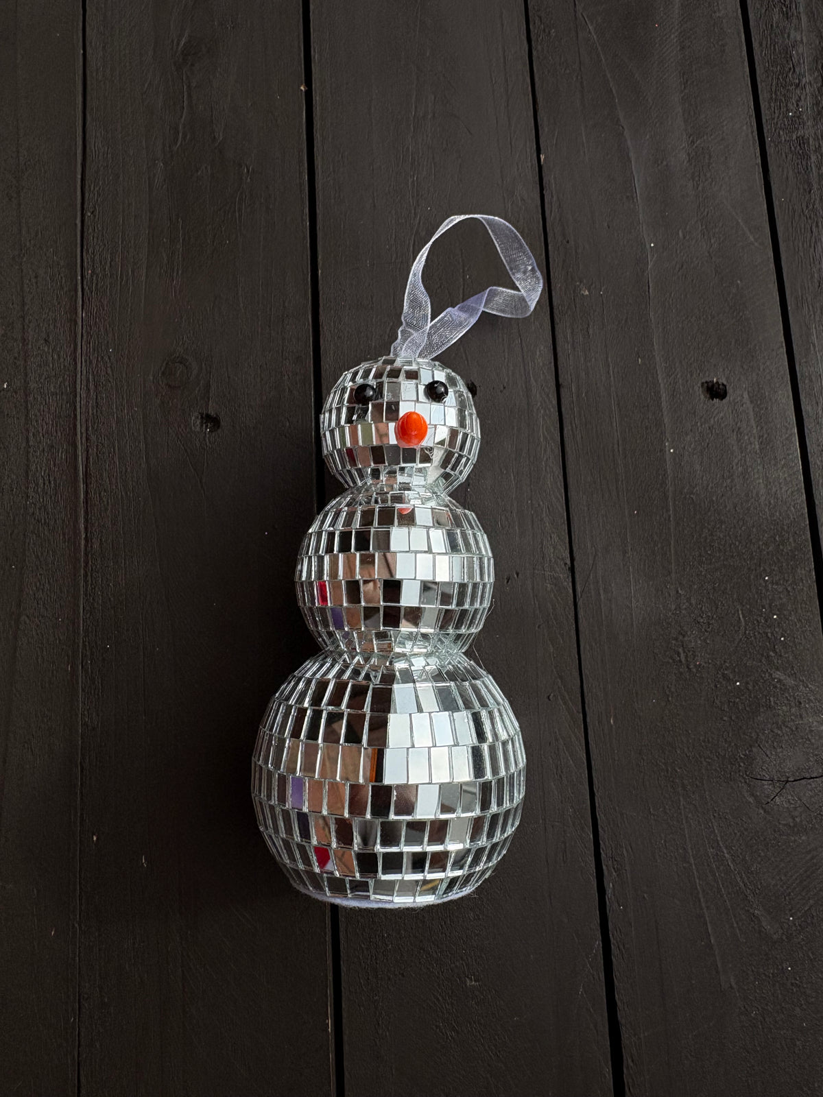 13cm HANGING DISCO SNOWMAN