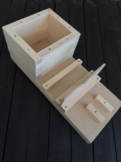 GLUE GUN WOODEN HOLDER - COMPARTMENT FOR GLUE STICKS