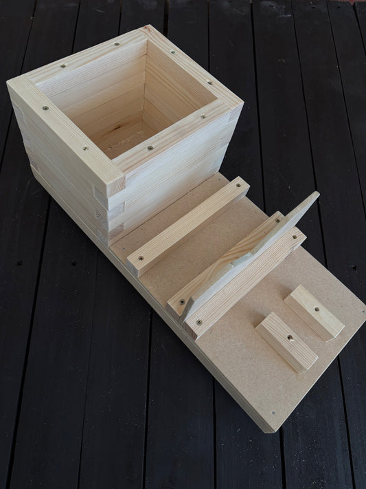 GLUE GUN WOODEN HOLDER - COMPARTMENT FOR GLUE STICKS