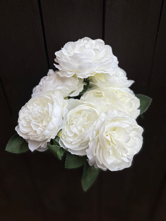MINI ENGLISH ROSE BUNCH IVORY
