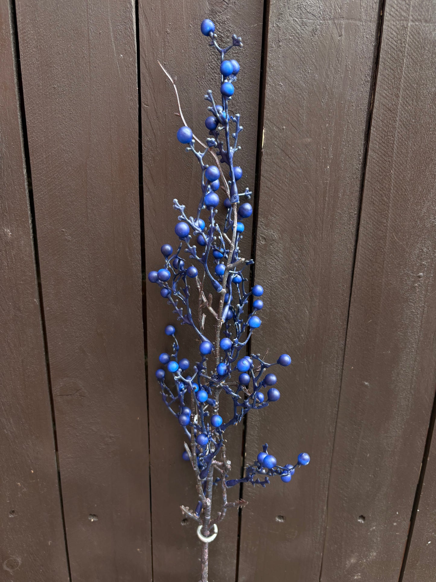67cm SEASONAL MINI BUD BERRY STEM BLUE