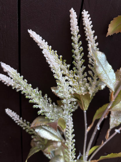93cm SPARKLE ASTILBE FOLIAGE STEM WHITE/GREEN