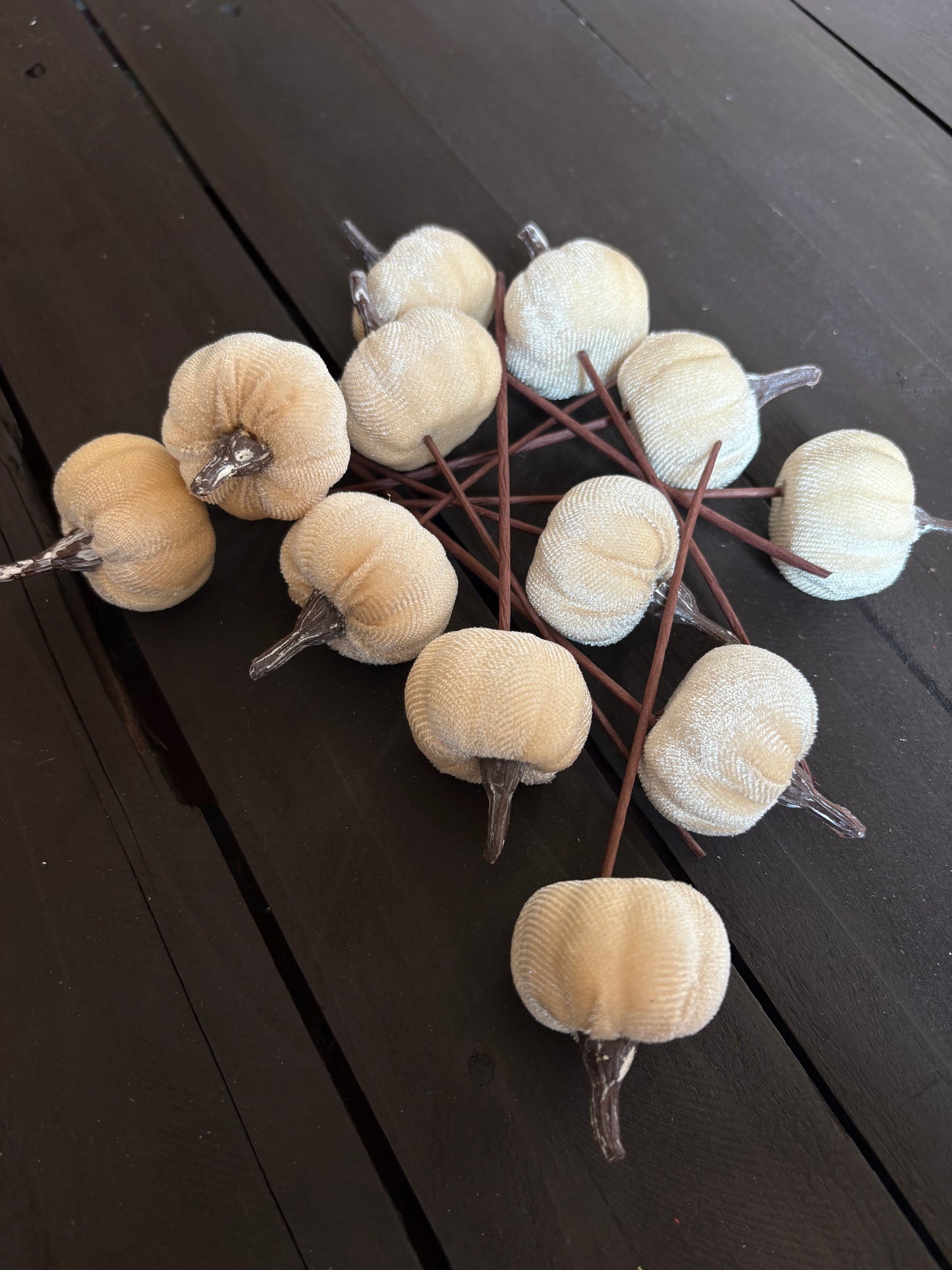 PACK 12 14cm PUMPKIN PICK CREAM