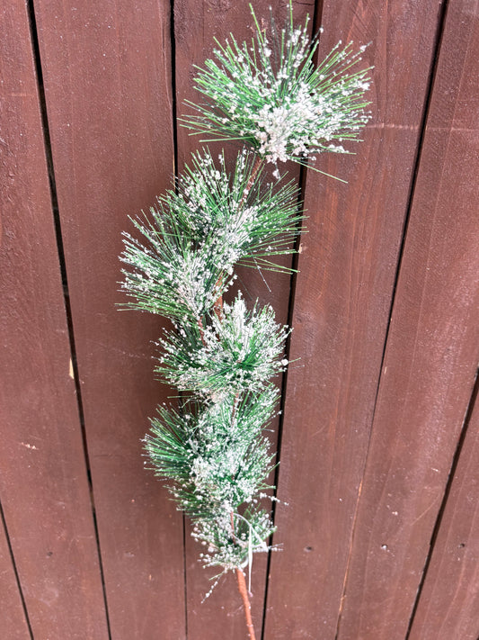 77cm SNOWY SPRUCE SPRAY GREEN/WHITE