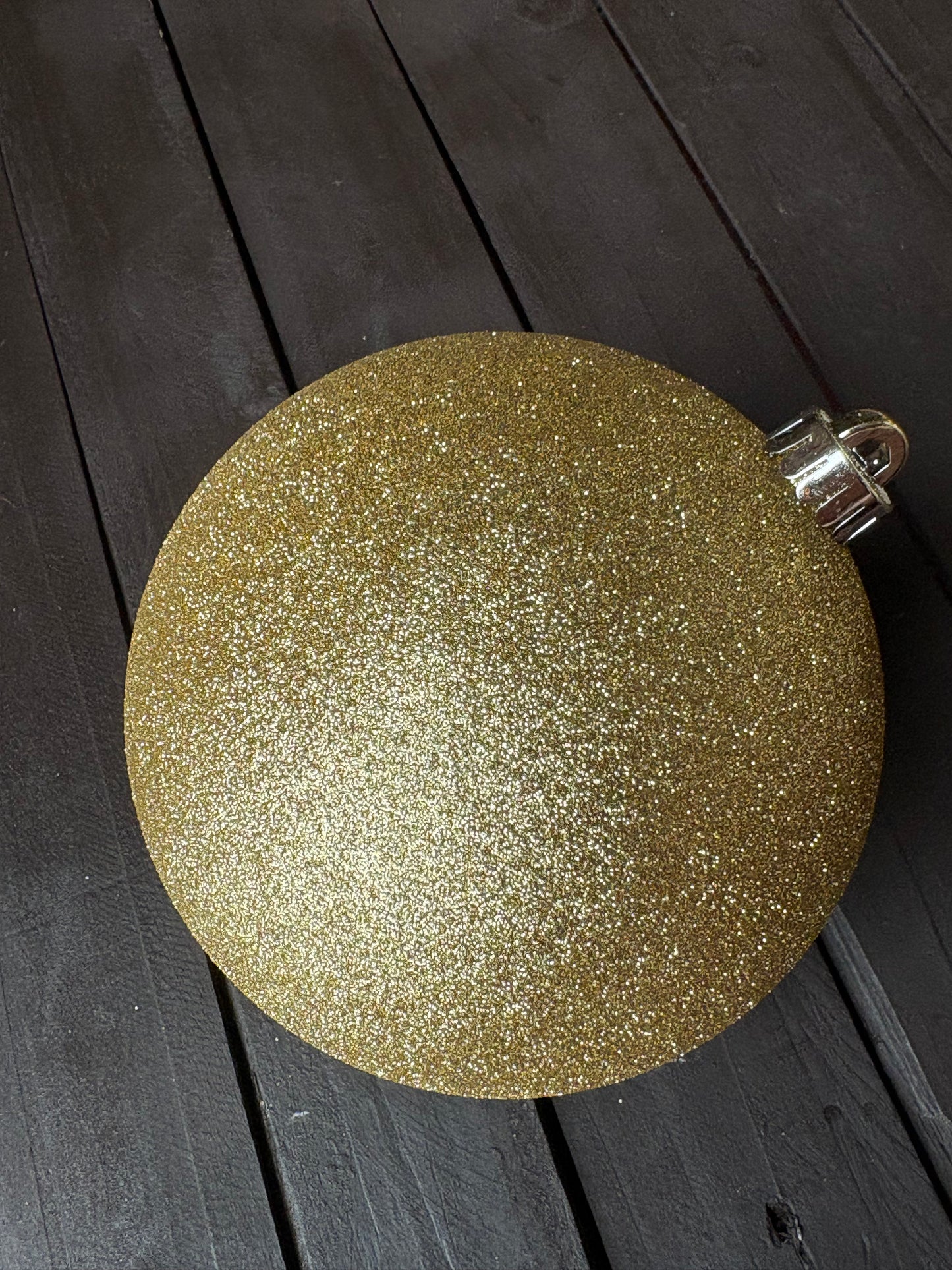 15cm GLITTER BAUBLE GOLD