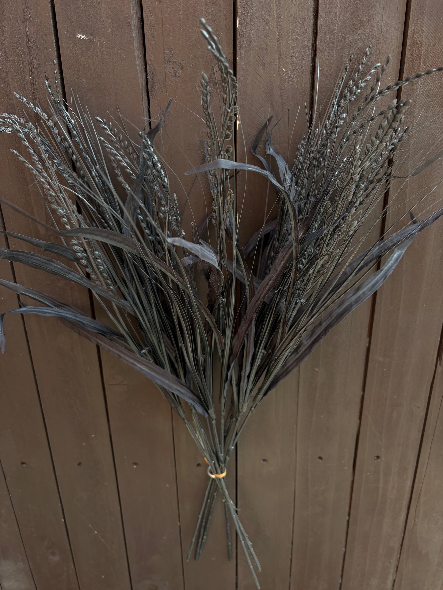 PACK 6 60cm WHEAT GRASS SPRAY BLACK