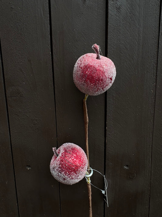 40cm 2 SUGAR APPLES STEM DARK RED