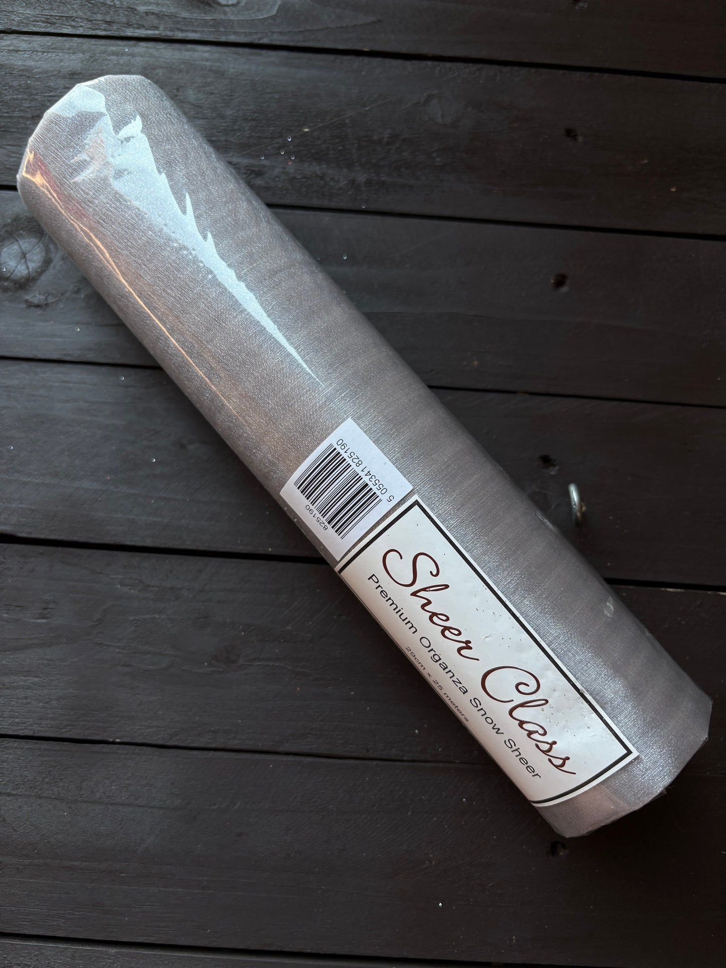 CLEARANCE SHEER ORGANZA ROLL SILVER