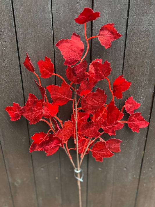 58cm GLOSSY LEAF RED