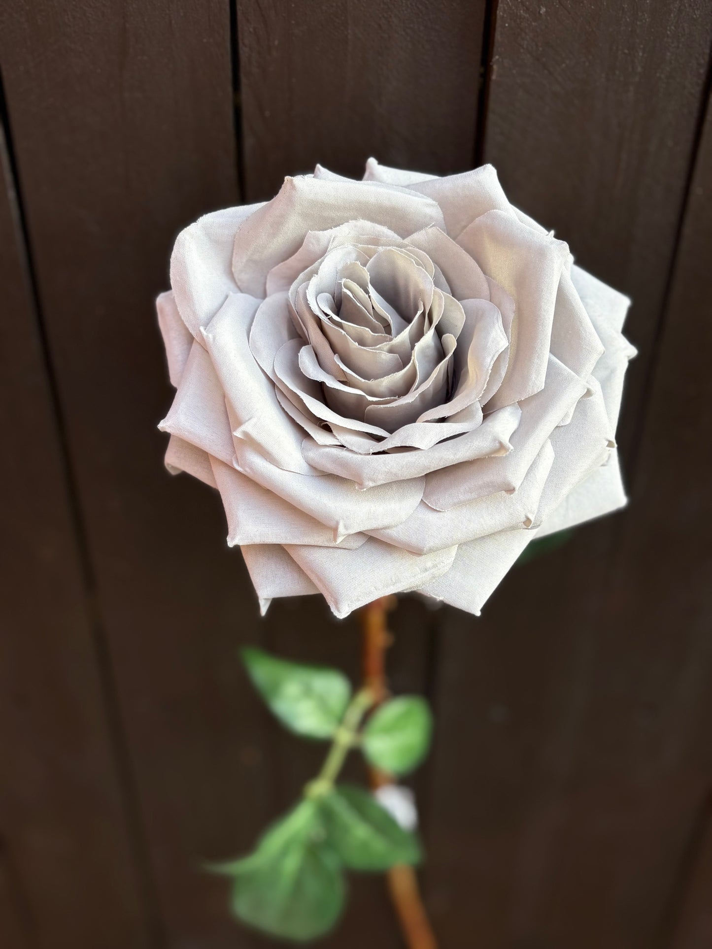 46cm LARGE SILK MARIE ROSE GREY