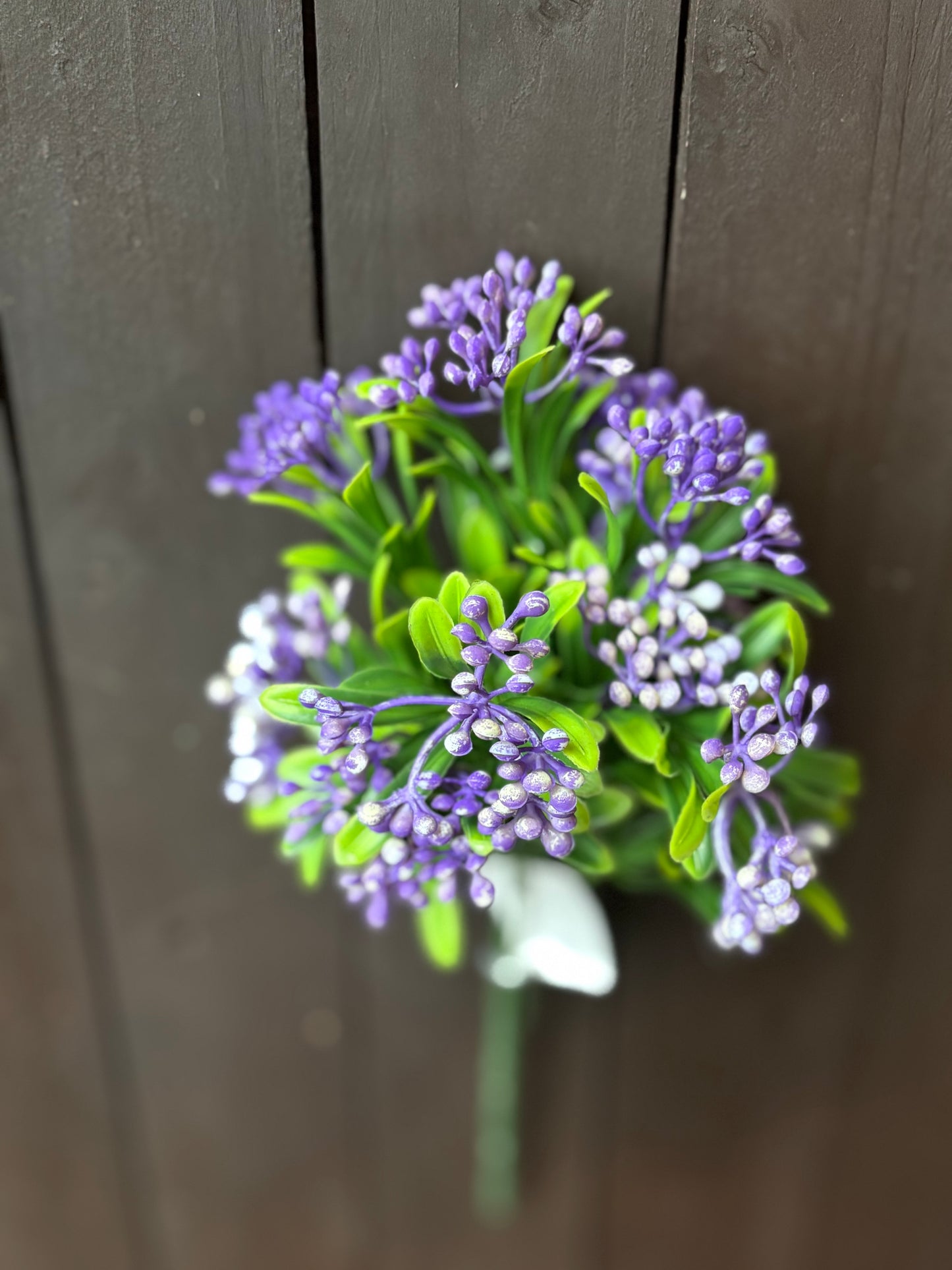 30cm PLASTIC BERRY BUSH PURPLE