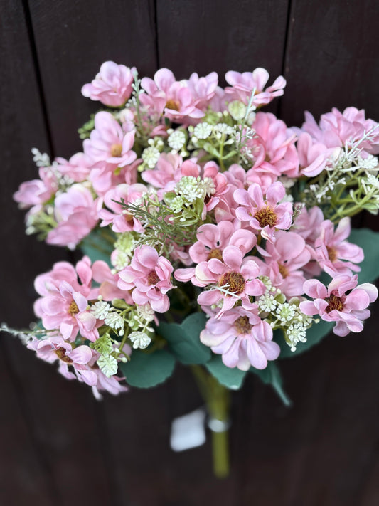 SILK WILD DAISY BUNCH DUSTY PINK