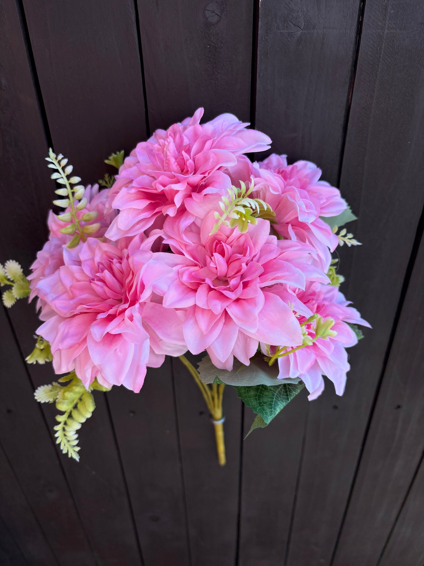 7 HEAD DAHLIA BUNCH LIGHT PINK