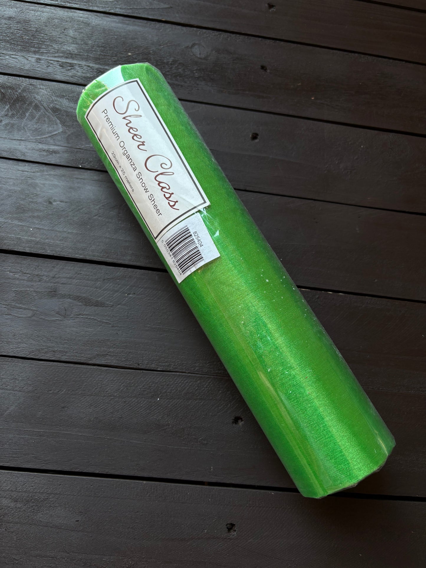 CLEARANCE SHEER ORGANZA ROLL GREEN