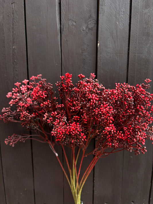 36cm FELICITY BUD SPRIG BUNDLE RED x 10pcs