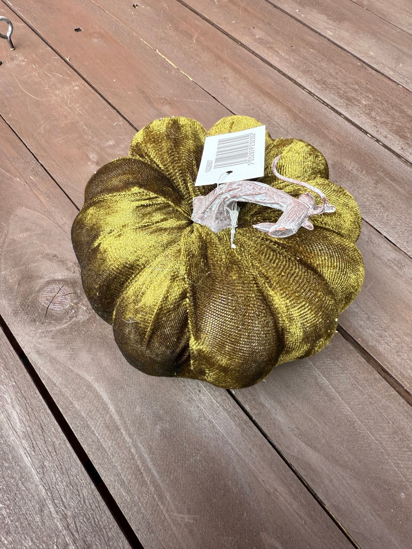 14CM MEDIUM SINGLE VELVET PUMPKIN DARK GREEN