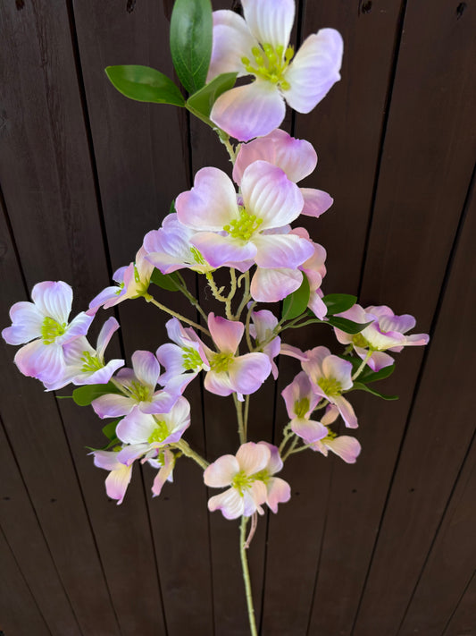 105cm LARGE DOGWOOD SPRAY LILAC/CREAM