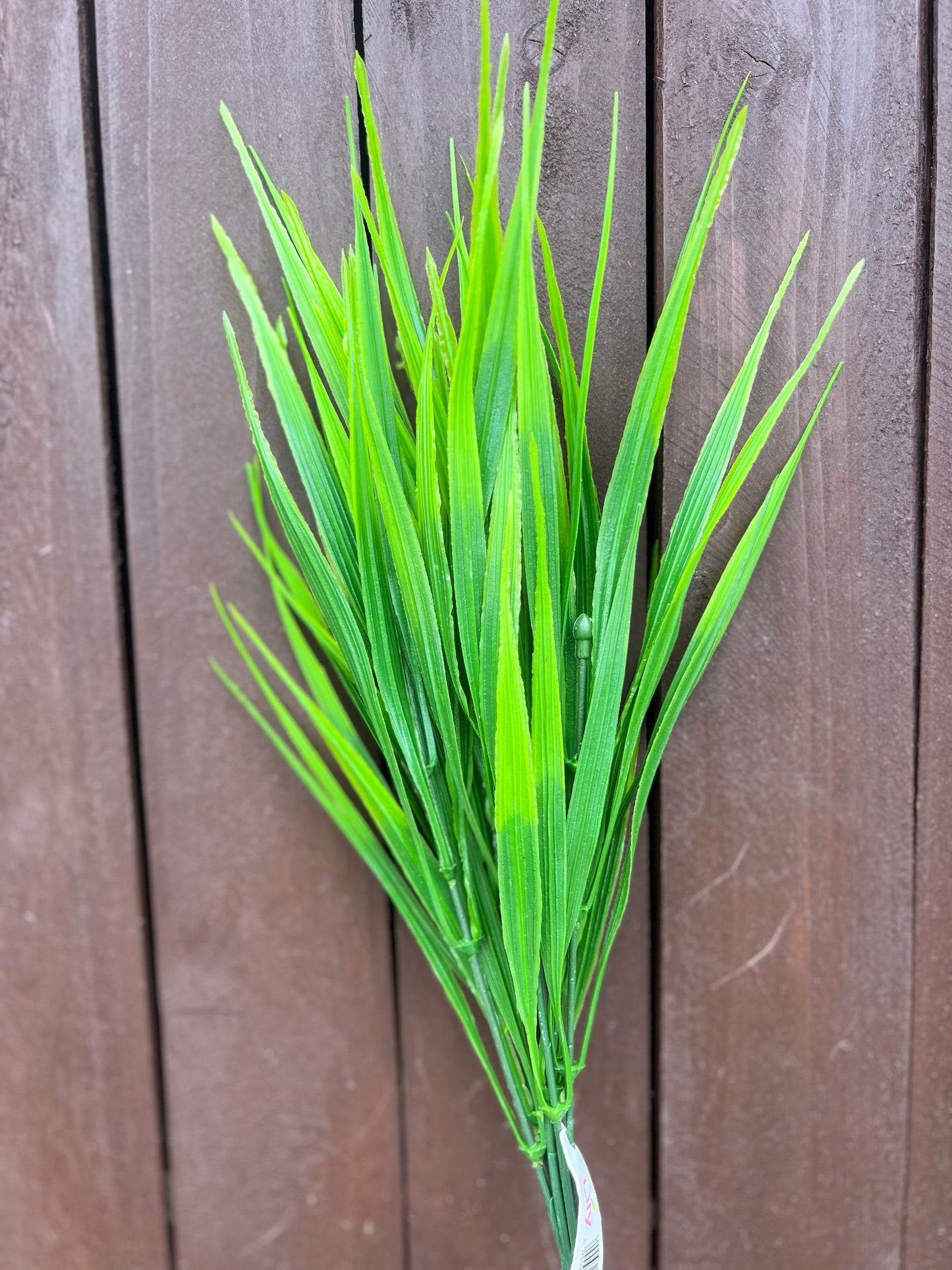 38cm PLASTIC GRASS BUSH TWO TONE GREEN