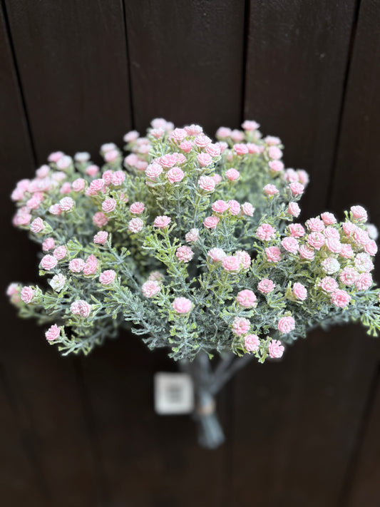 FLOCKED WILD GYPSOPHILA BUNCH PINK