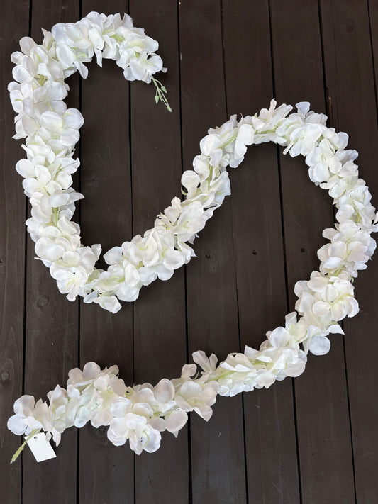 170cm HYDRANGEA GARLAND IVORY