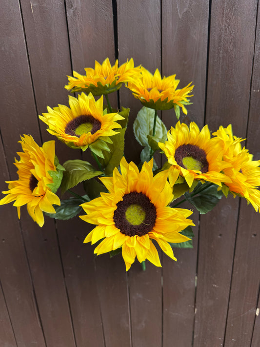 41CM DELUXE LARGE SUNFLOWER BUSH YELLOW