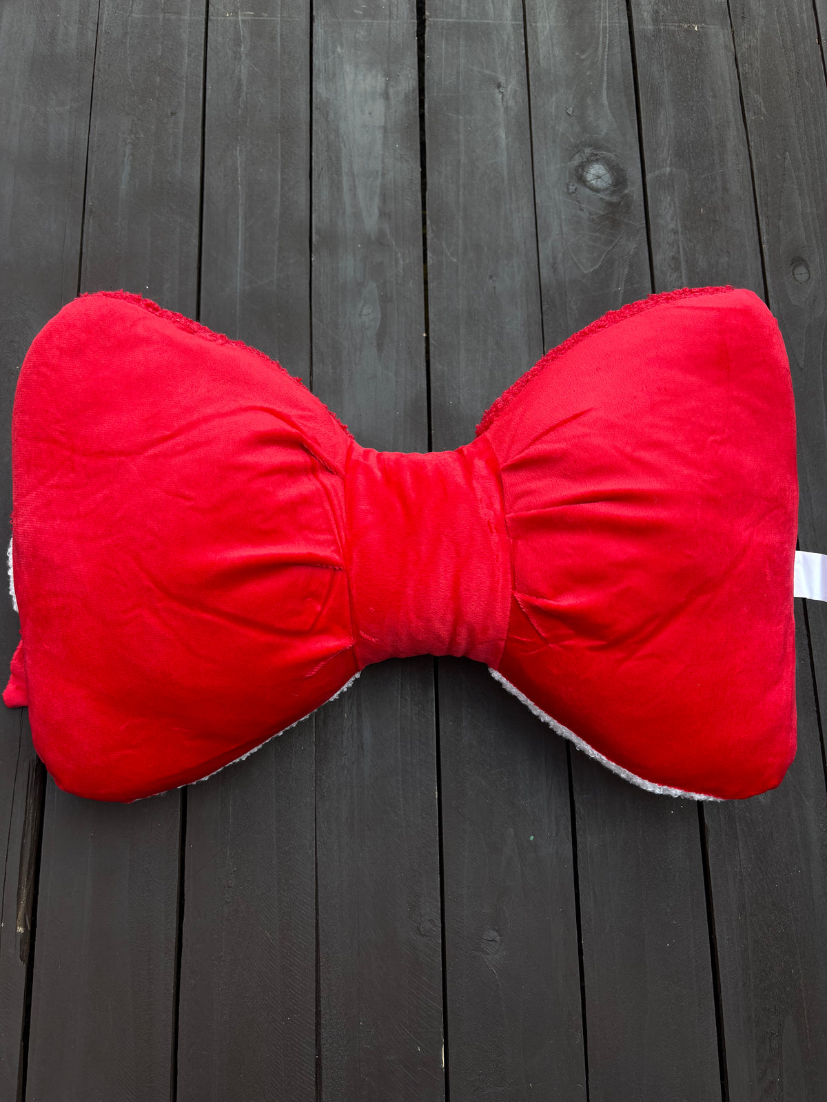 CANDY CANE CUSHION BOW