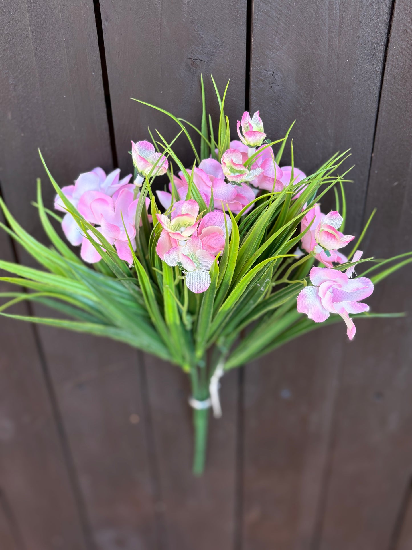 33cm MIXED FLOWER BUSH PINK