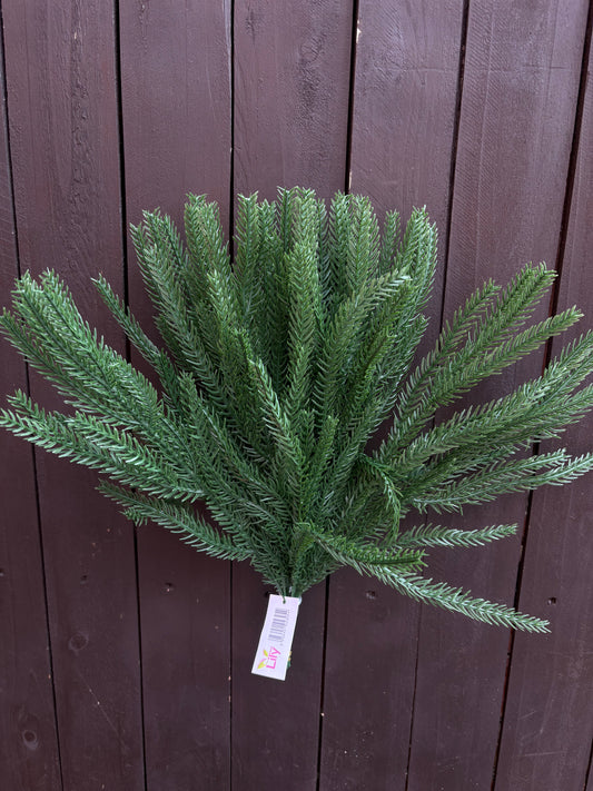 35cm NORFOLK SPRUCE SPRAY x 12pcs GREEN