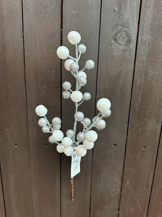 36cm BALL PICK SILVER/WHITE