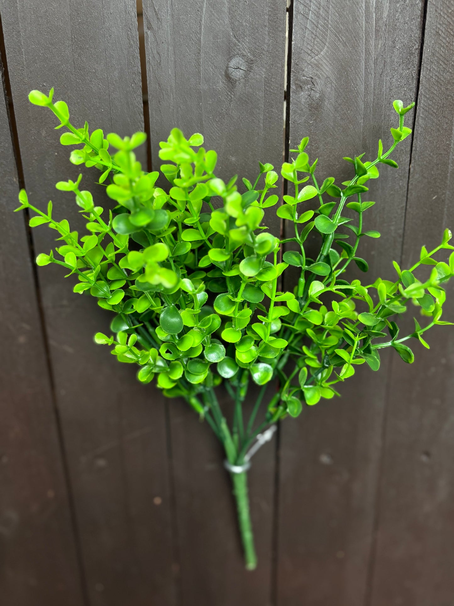 34cm MINI EUCALPYTUS BUSH TWO TONE GREEN