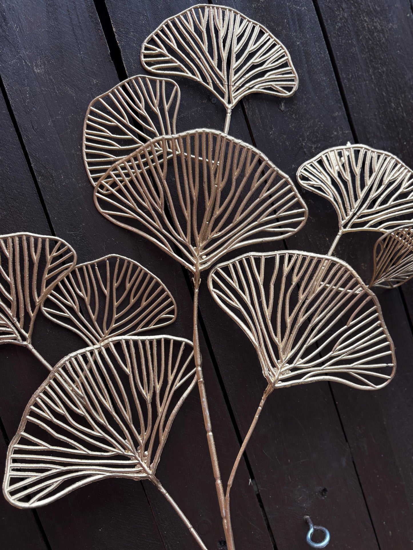 GOLD FILIGREE FAN STEMS PK6