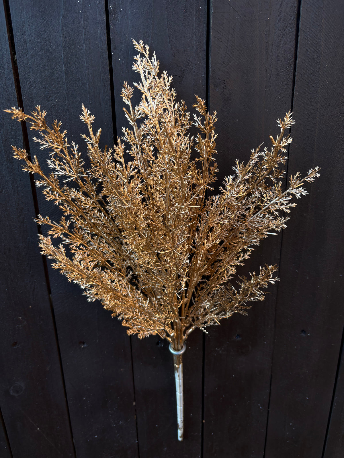 40cm METALLIC CEDAR BUSH GOLD