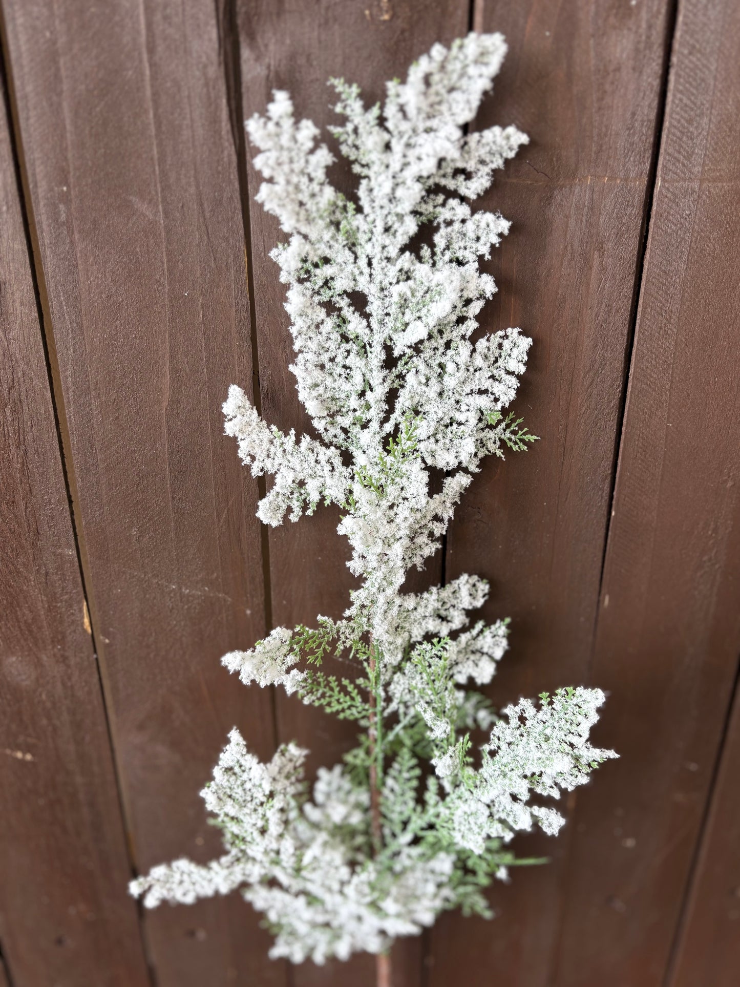 72cm SNOWY GREEN PINE STEM
